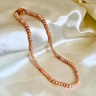 Unshaped Millennial Peach Pearl Necklace - CherishBox – CherishBox Real ...