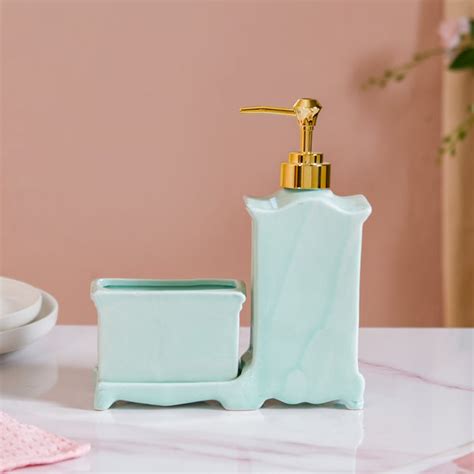 Vintage Ceramic Soap Dispenser Pastel Green Online - Premium Dispenser ...