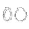 Buy 925 Sterling Silver Round Bamboo Joint Design Hoop Earrings for Women