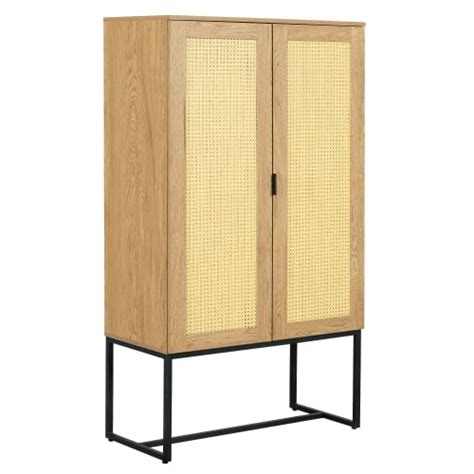 Buy Happy Family - Wicker Locker 2 Door High Cabinet Sideboard Rattan ...