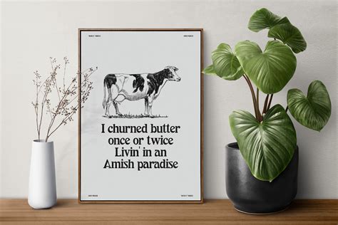 Weird Al Yankovic - Amish Paradise Lyrics Wall Art | Song Lyrics ...
