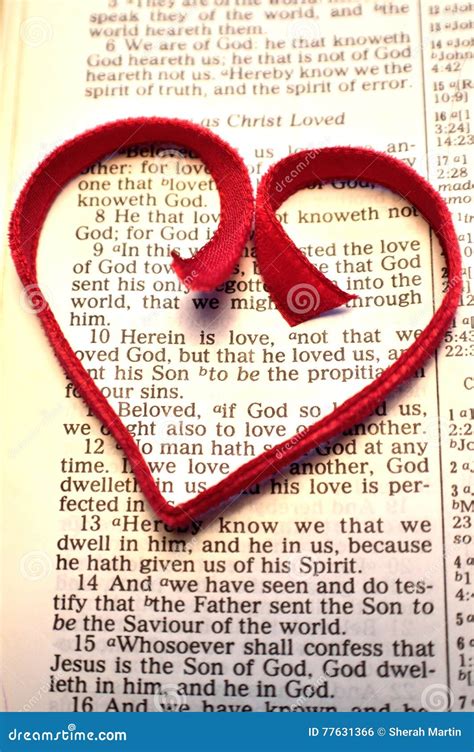 Valentine S Day Bible Verse with Red Heart Stock Photo - Image of heart ...