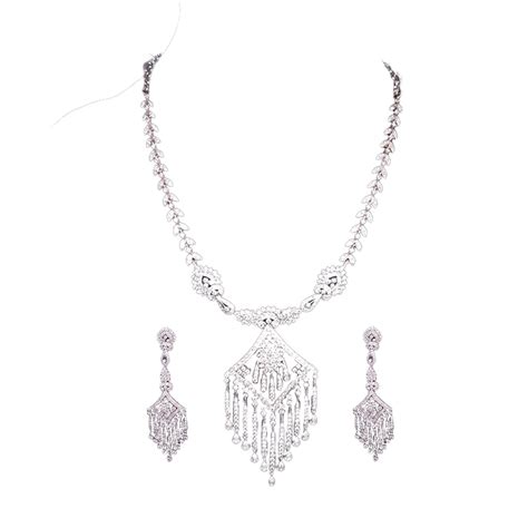 Diamond Necklace in 18/14 CT Hallmarked Gold – Kusal Jewellers