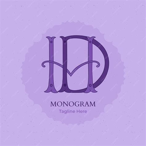 Logo monogramme hd dessiné à la main | Vecteur Gratuite