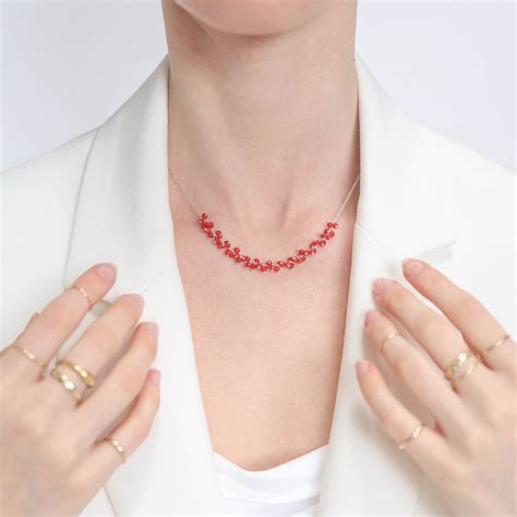 Long Center Spiral Coral Necklace by TENTHOUSANDTHINGS - NEWTWIST