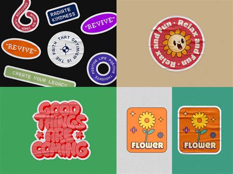 Realistic Any-Shape Wrinkled Sticker Mockup | Free PSD Templates