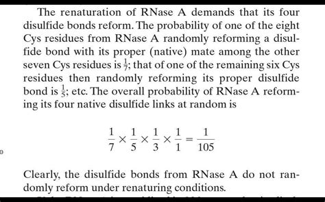 The enzyme rnase a requires the formation of four disulphide bonds ...