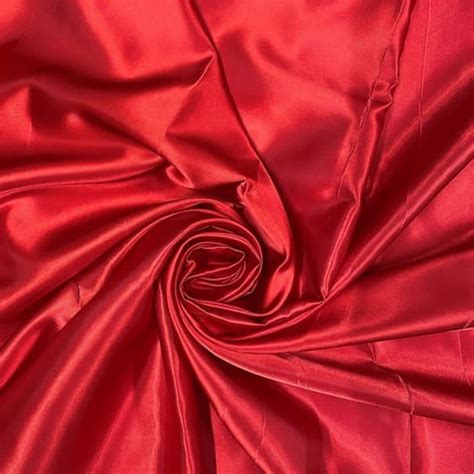 Red Colour Acetate Satin Fabric