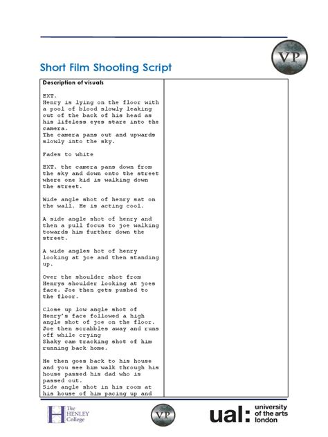 Image result for Shooting Script