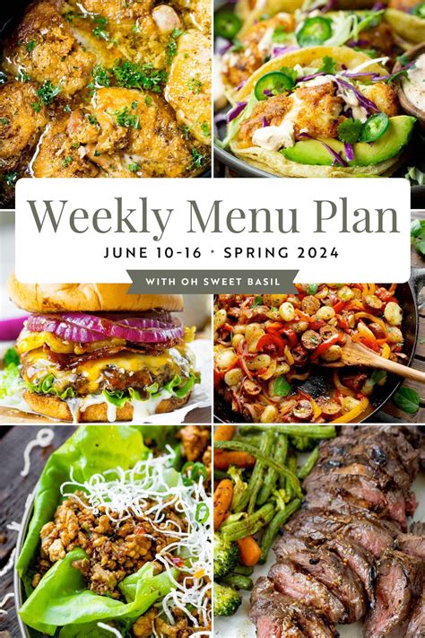 Weekly Menu Plan 的图像结果
