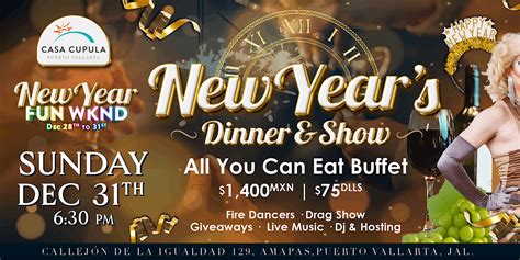 New Years Eve 2024 | Banquet at Casa Cupula, Casa Cupula, Puerto ...