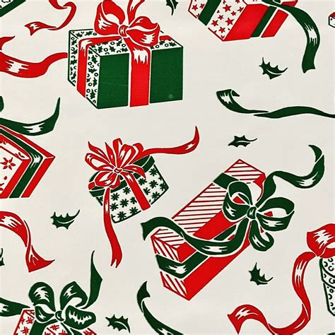 Vintage Christmas Wrapping Paper with Presents