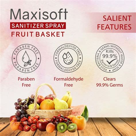 Buy MAXISOFT SANITIZER SPRAY (FRUIT BASKET) 500 ML | ALOE & NEEM ...