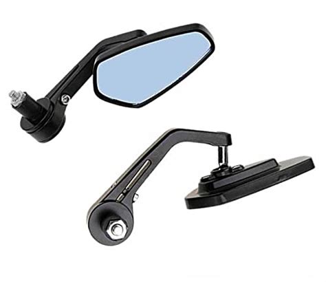 Buy SGTB Motorcycle Bar End and Rear View Battle Mirror for Bike Bajaj ...