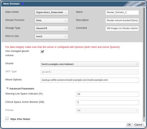 4.2. Configuring Virtual Machines on Red Hat Gluster Storage volumes ...