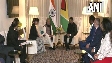 Guyana Prez meets Agriculture minister Narendra Singh Tomar