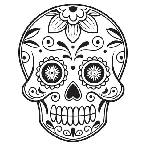Sugar skull black white Images - Free Download on Freepik