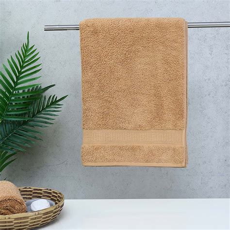 Solid 480 GSM Cotton Bath Towel (75 x 150 cm, Beige) – Nilkamal Homes