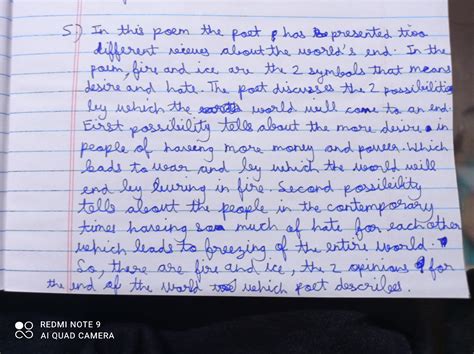 [Best Answer] Describe the symbols of ‘fire' and 'ice' used by the poet ...