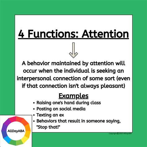 4 Functions of Behavior: Attention - Applied Behavior Analysis
