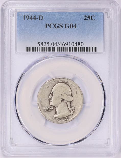 1944-D Washington Quarter PCGS G-04 (Item 1625422) | GreatCollections ...