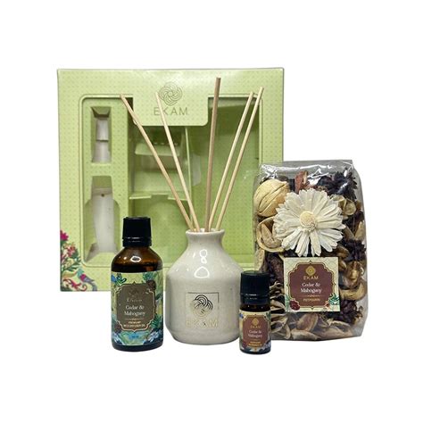 Cedar & Mahogany Reed Diffuser & Potpourri Gift Set – EKAM