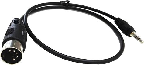 5-Pin DIN-Male Cable, 5 Pin Din MIDI Plug to 3.5mm(1/8in) TRS Stereo ...