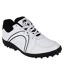Buy RXN Club Cricket Shoes (CR 27) Size 4 UK (Black/White) Online at ...