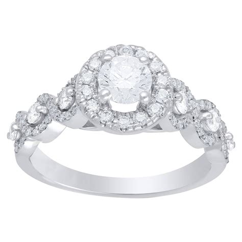 Neil Lane Bridal 1.00 Carat Pear Shape Diamond Twist Band Ring 14 Karat ...