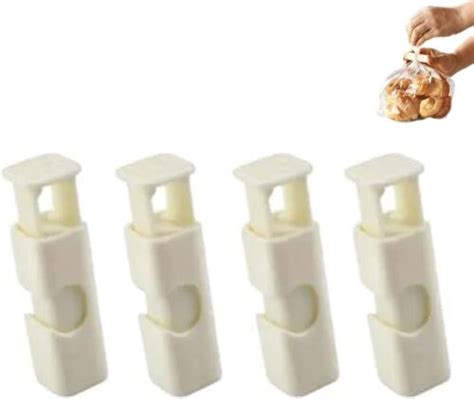 4-12pcs Squeeze and Lock Bread Bag Clips, Reusable Squeeze and Lock ...