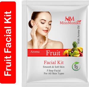 MISSMONIKS Fruit Facial Kit - Cleanser + Scrub + Cream + Pack + Gel ...