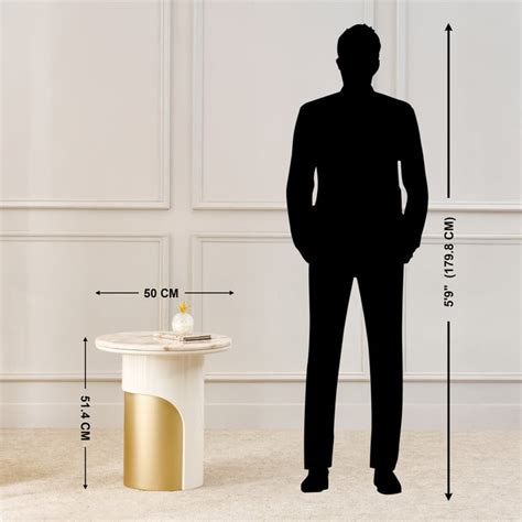 Buy Alchemy Faux Marble Top End Table - Cream from Home Centre at just ...