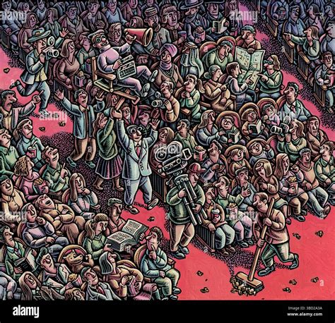 crowd in movie theater celebrating director, and carrying him in on ...