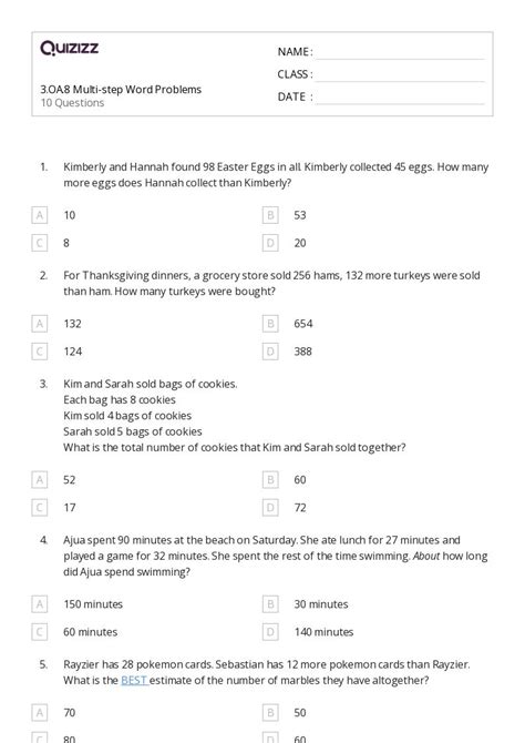 Image result for How to Solve Multi-Step Word Problems 3rd Grade