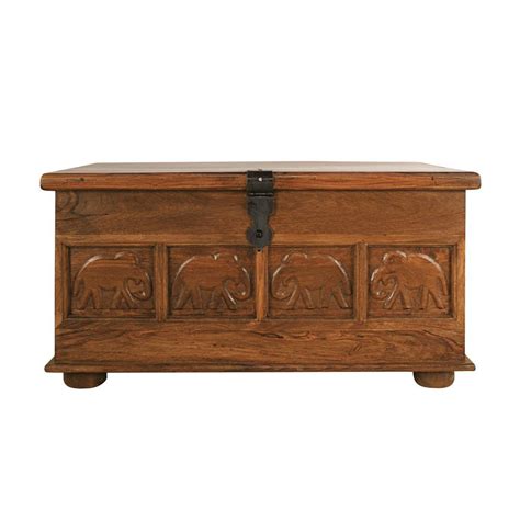 Gajraj Coffee Table Trunk - Hand Carved Elephant Sheesham Trunk India ...