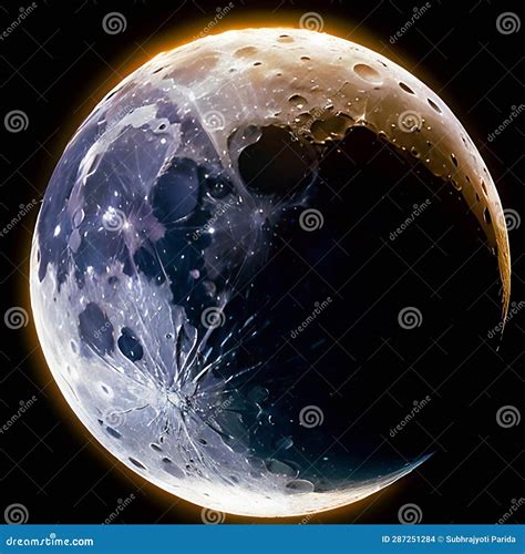 AI Generated Image of the Dark Side of the Moon Stock Illustration ...
