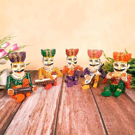 Buy Rajasthani Musicians Figurine Set 7 Inch Online| Best Prices