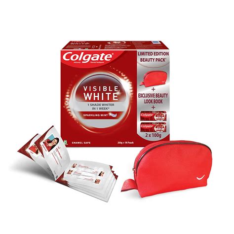 Buy Colgate Visible White teeth Whitening toothpaste, 200gm, Makeup ...