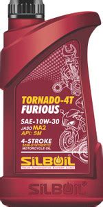 SILBOIL TORNADO 4T FURIOUS 10W-30 (API: SM) ( JASO: MA-2) High ...