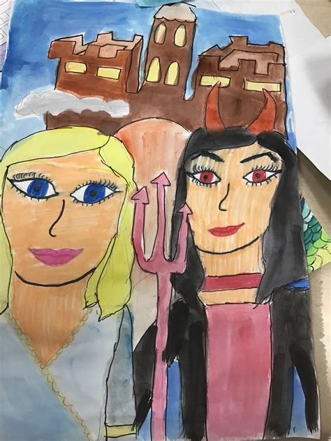 American Gothic Parody Drawing