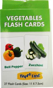 Muren Vegetables with picture flash play cards for kids - Vegetables ...
