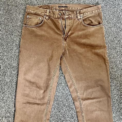 Nudie Jeans Men's Brown Jeans | Depop