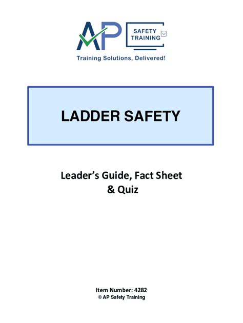 Fillable Online Ladder Safety Fact Sheet - UC Berkeley, EHS Fax Email ...