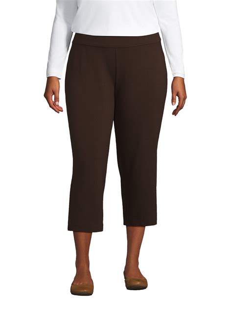 Lands' End Women's Plus Size Starfish Mid Rise Crop Pants - Walmart.com