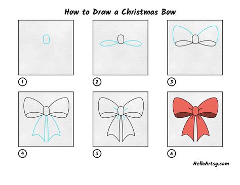 Christmas Bow Drawing