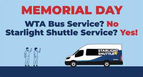Starlight Shuttle Operations Begin at 11 am on Memorial Day, NO WTA BUS ...