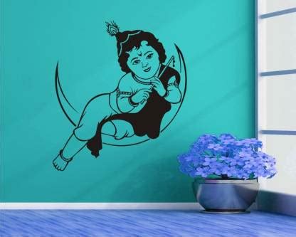 WALL GURU 66.59 cm Krishna wall Decal And sticker and bal gopal wall ...