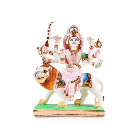 Giri - Durga Idol | Resin Statue | Durga Sitting On Lion — Giri Trading ...