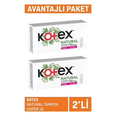 Kotex Natural Tampon Super 16 x 2 - Migros