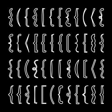 Text brackets collection black quotation box curly square and corner ...
